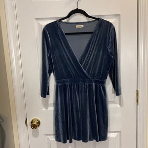 Urban Outfitters Teal Velvet Romper